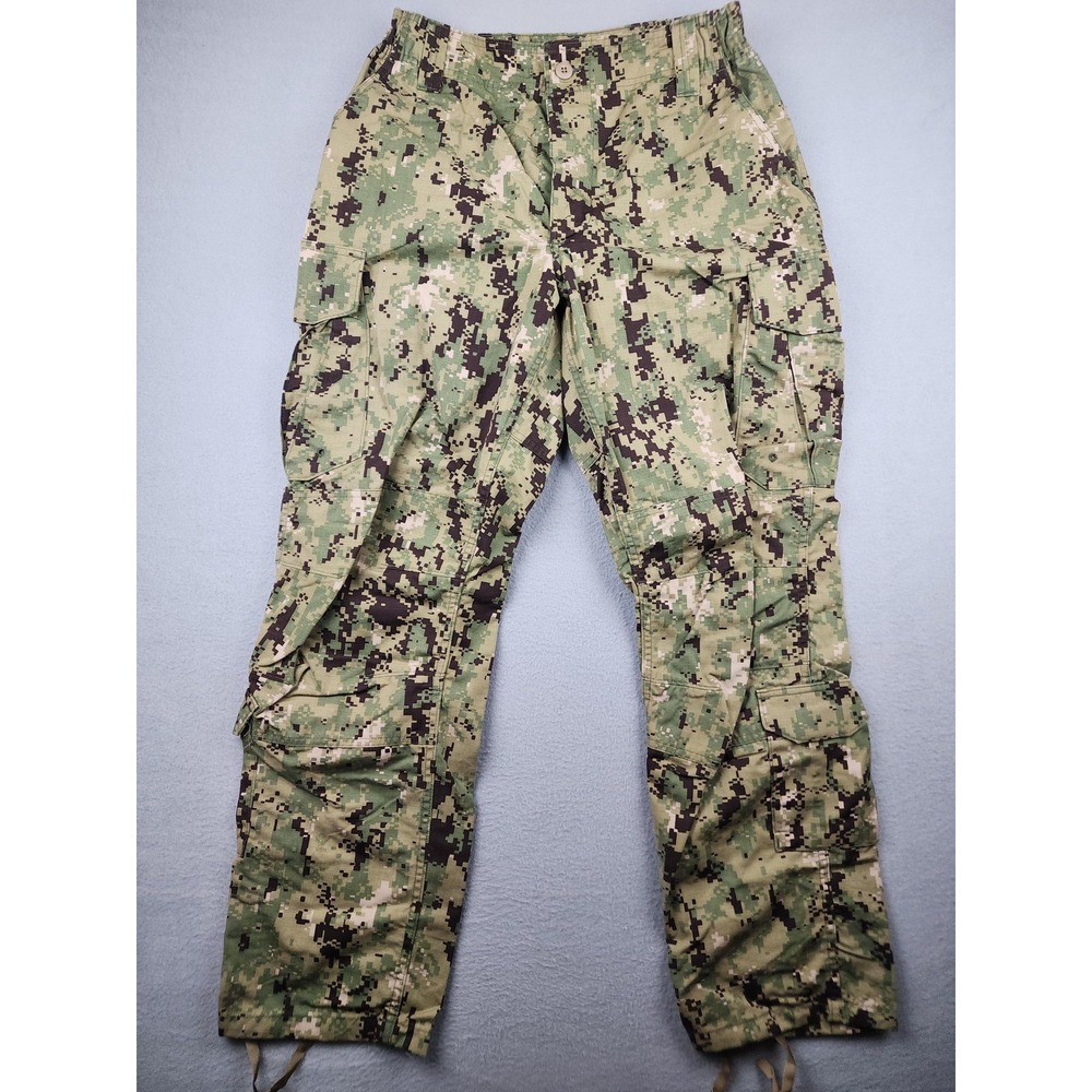 US Navy Pants Mens 33 Short NWU Type III Camo Cargo Workwear Digital Seals